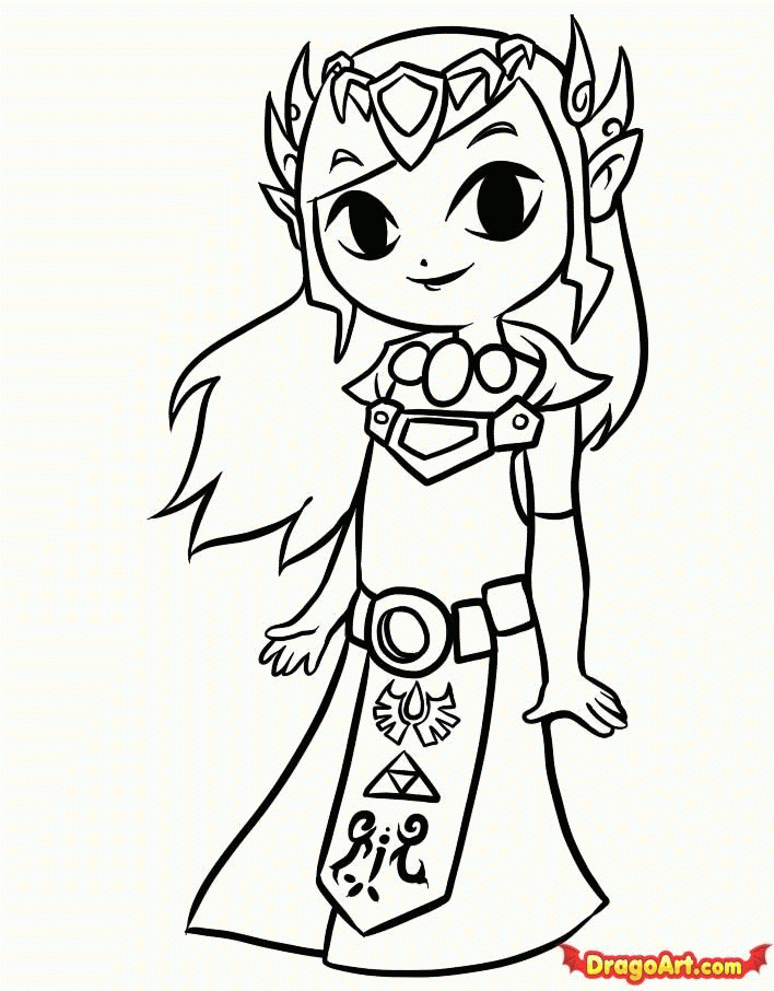 legend of Zelda coloring page