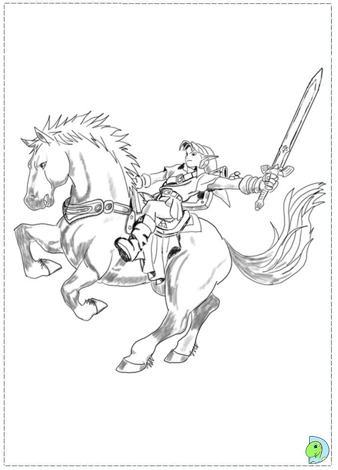 The Legend Of Zelda Coloring Pages Coloring Home