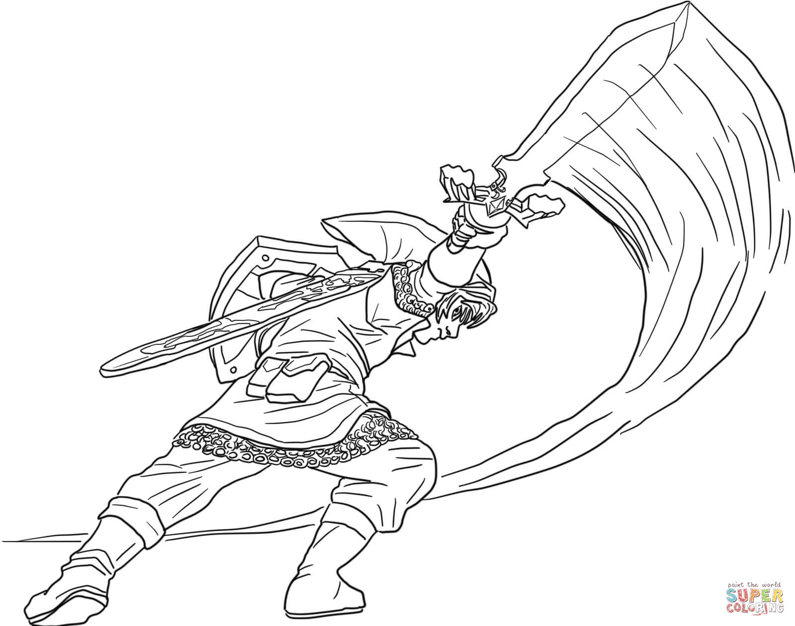 Zelda sword coloring pages