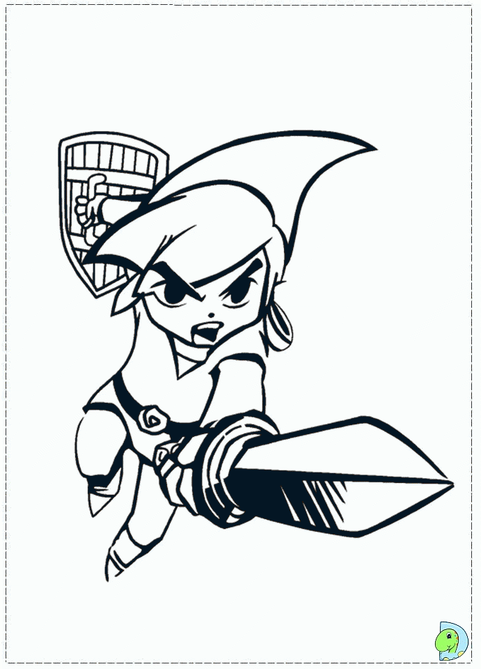 The Legend Of Zelda Coloring Pages Coloring Home