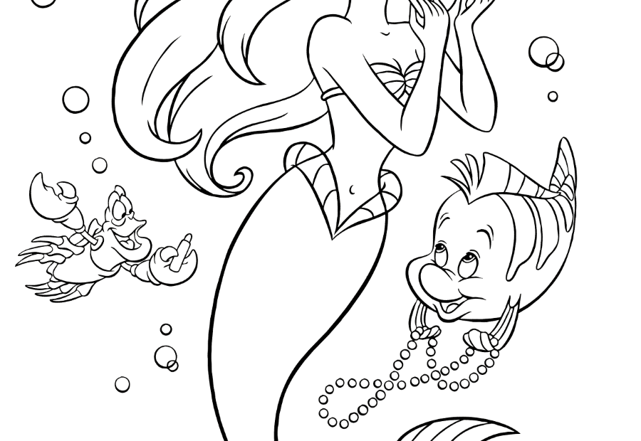 The Little Mermaid Coloring Pages Print And Color