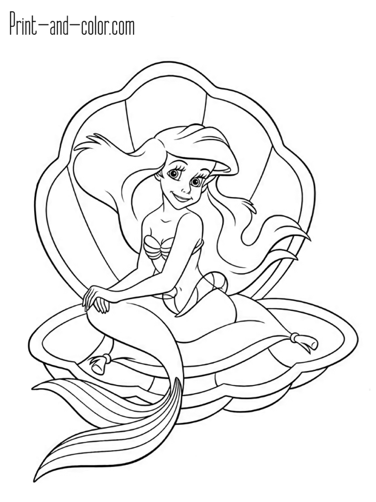 The Little Mermaid Coloring Pages Print And Color