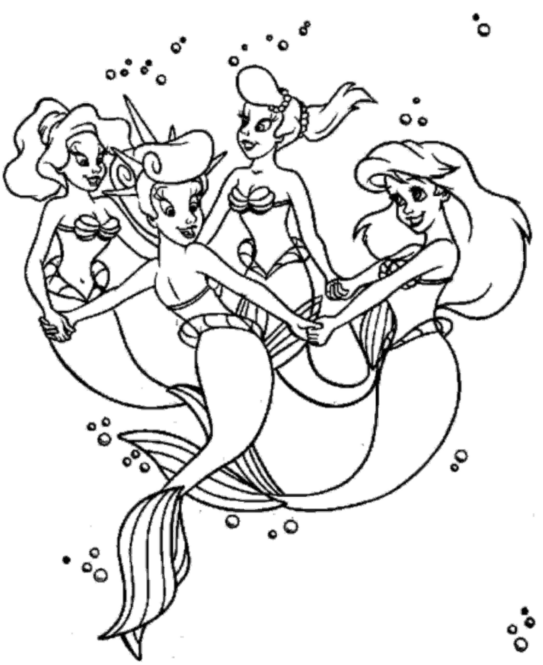 the little mermaid colouring sheets