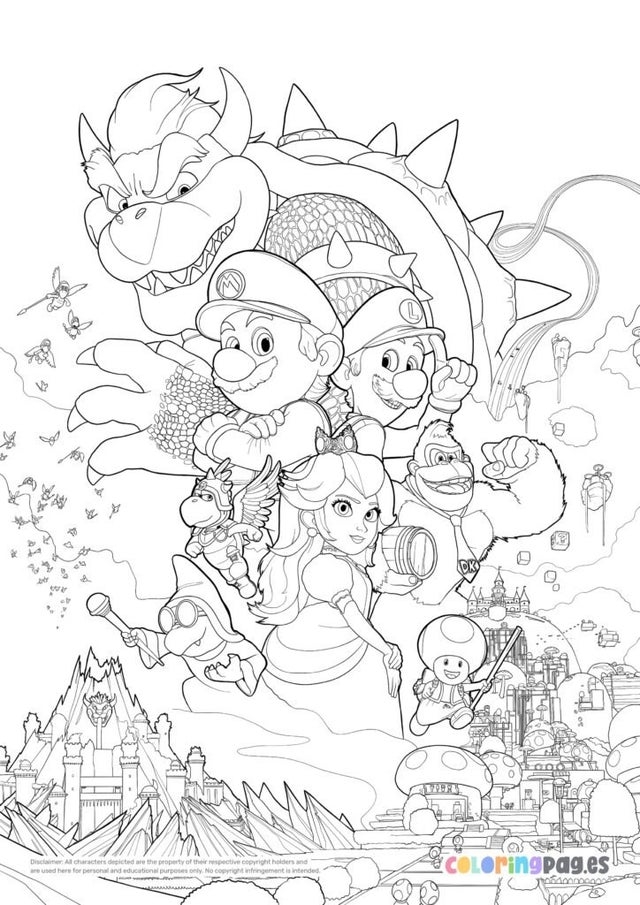 free Mario coloring pictures free Mario coloring pictures