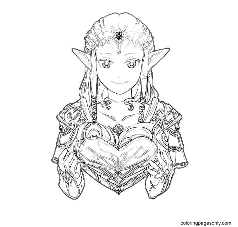 The Swan Princess Zelda Coloring Pages