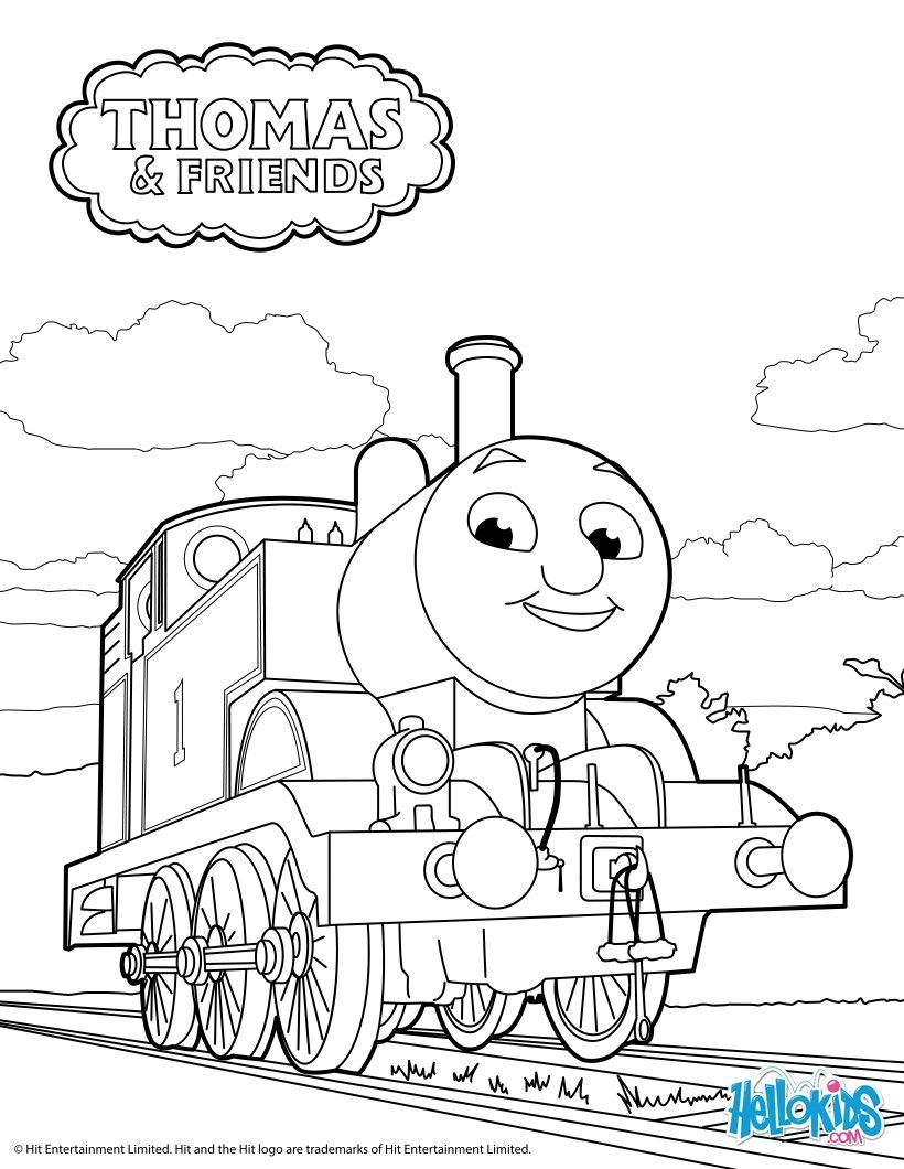 Thomas The Tank Engine Coloring Pages Hellokids