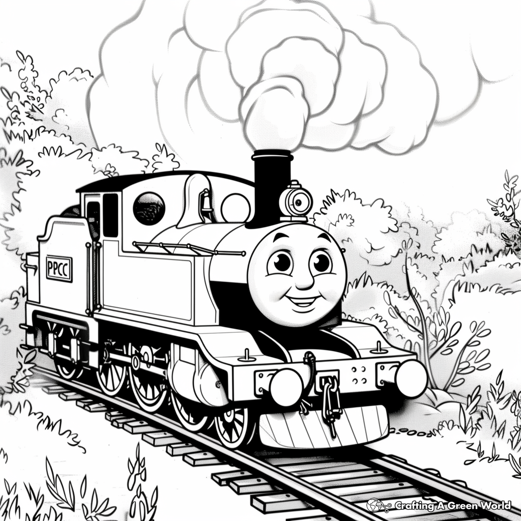 thomas tank engine colouring sheets