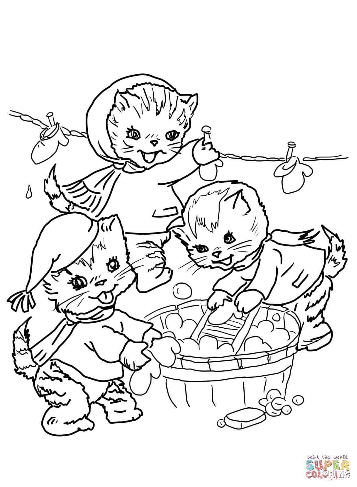 Three Little Kittens Coloring Page Coloring Home Three Little Kittens Coloring Page Coloring Home