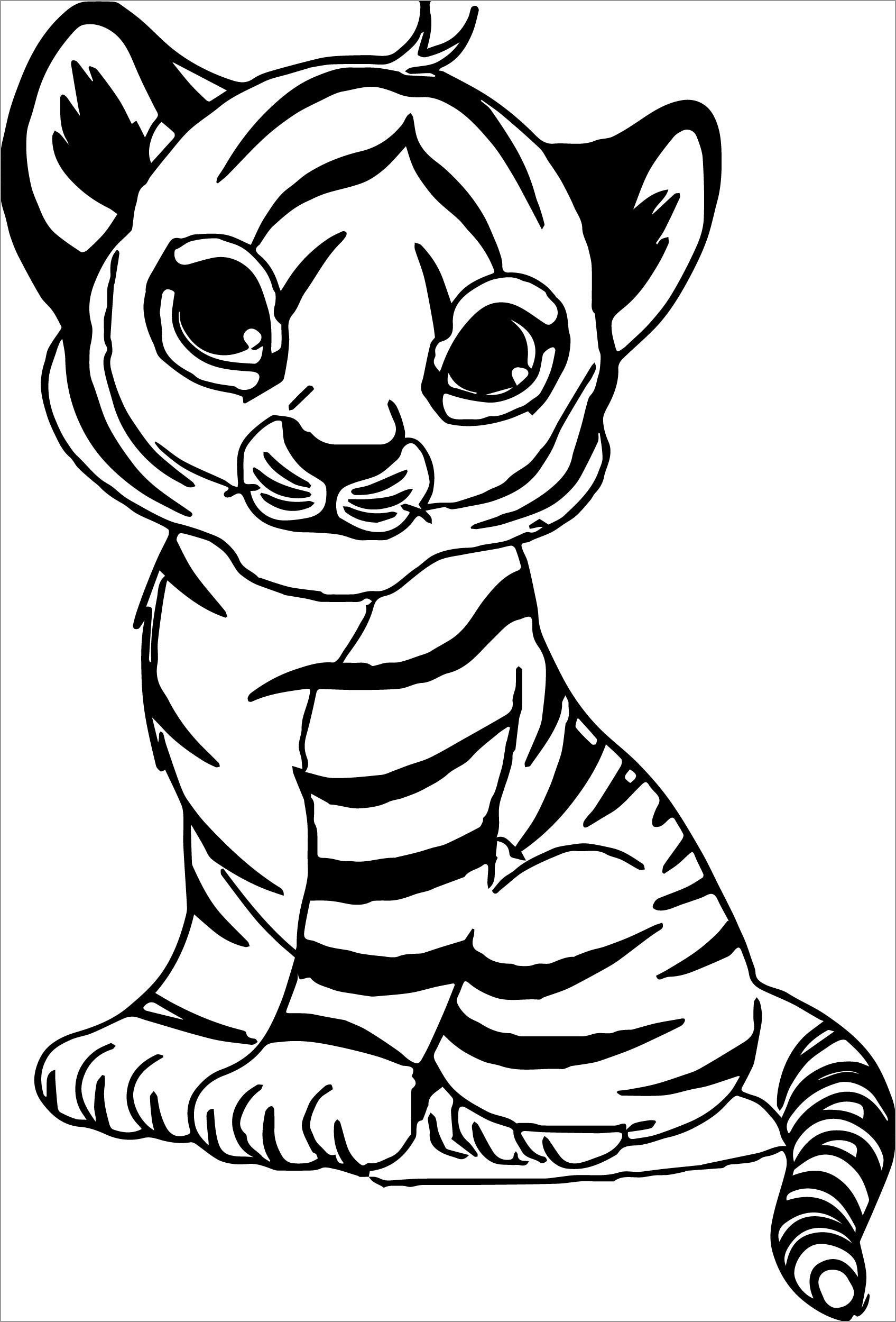 realistic tiger coloring pages
