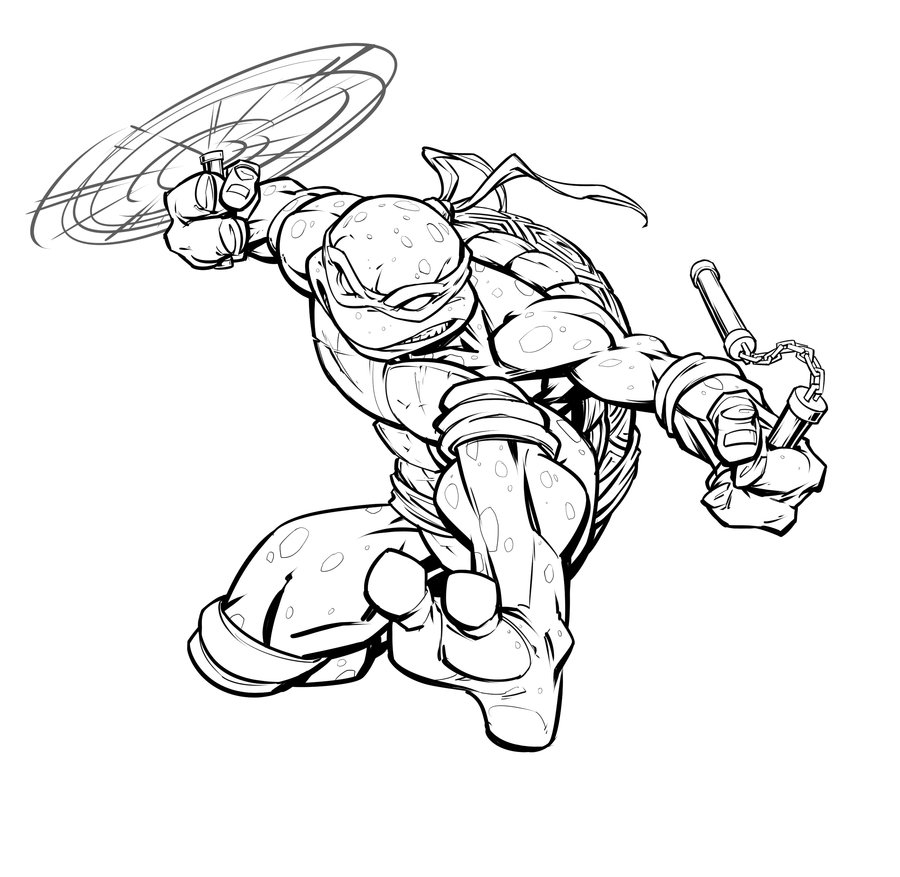 Tmnt coloring pages mikey