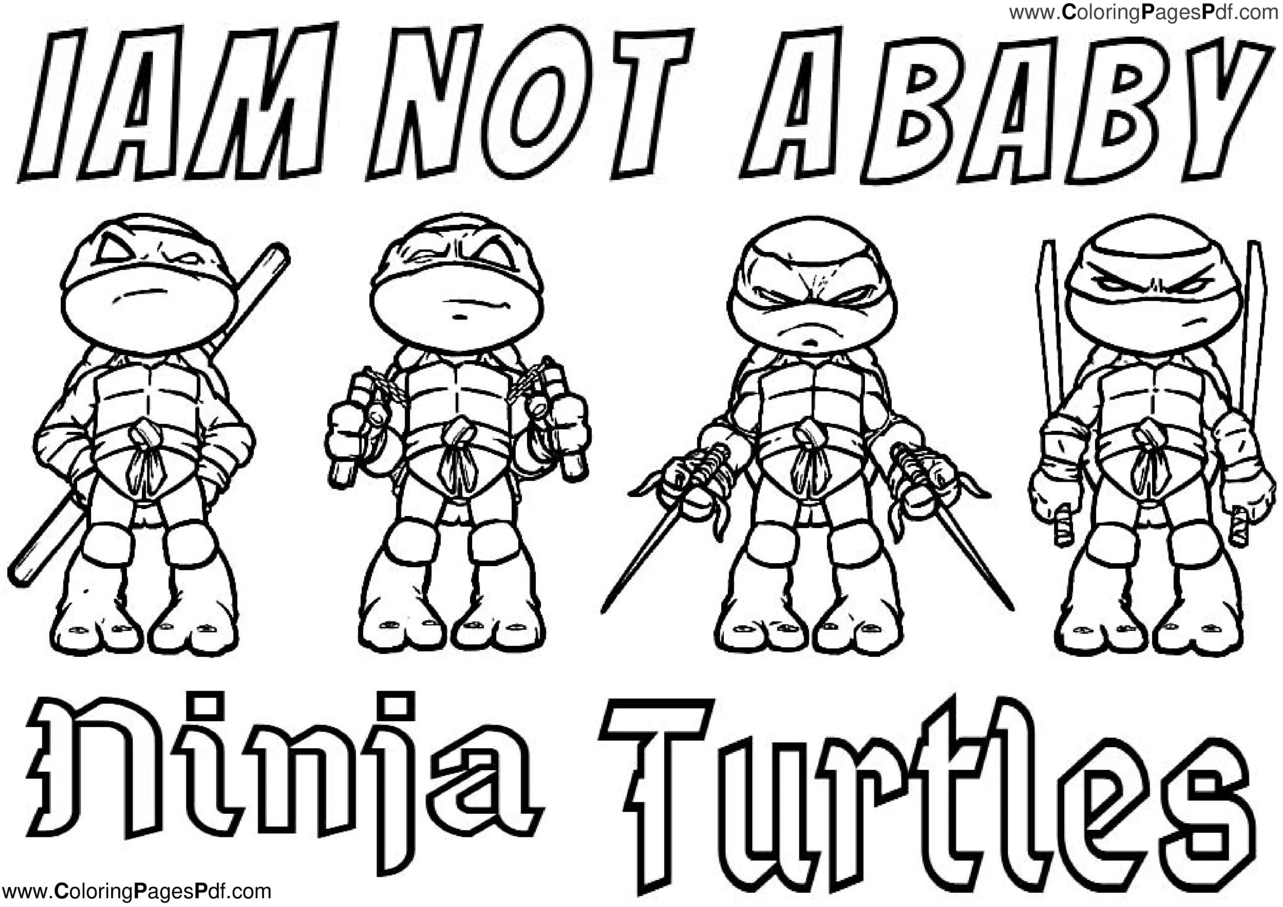 TMNT Ninja Coloring Pages Free Printable 50 Coloring Craze