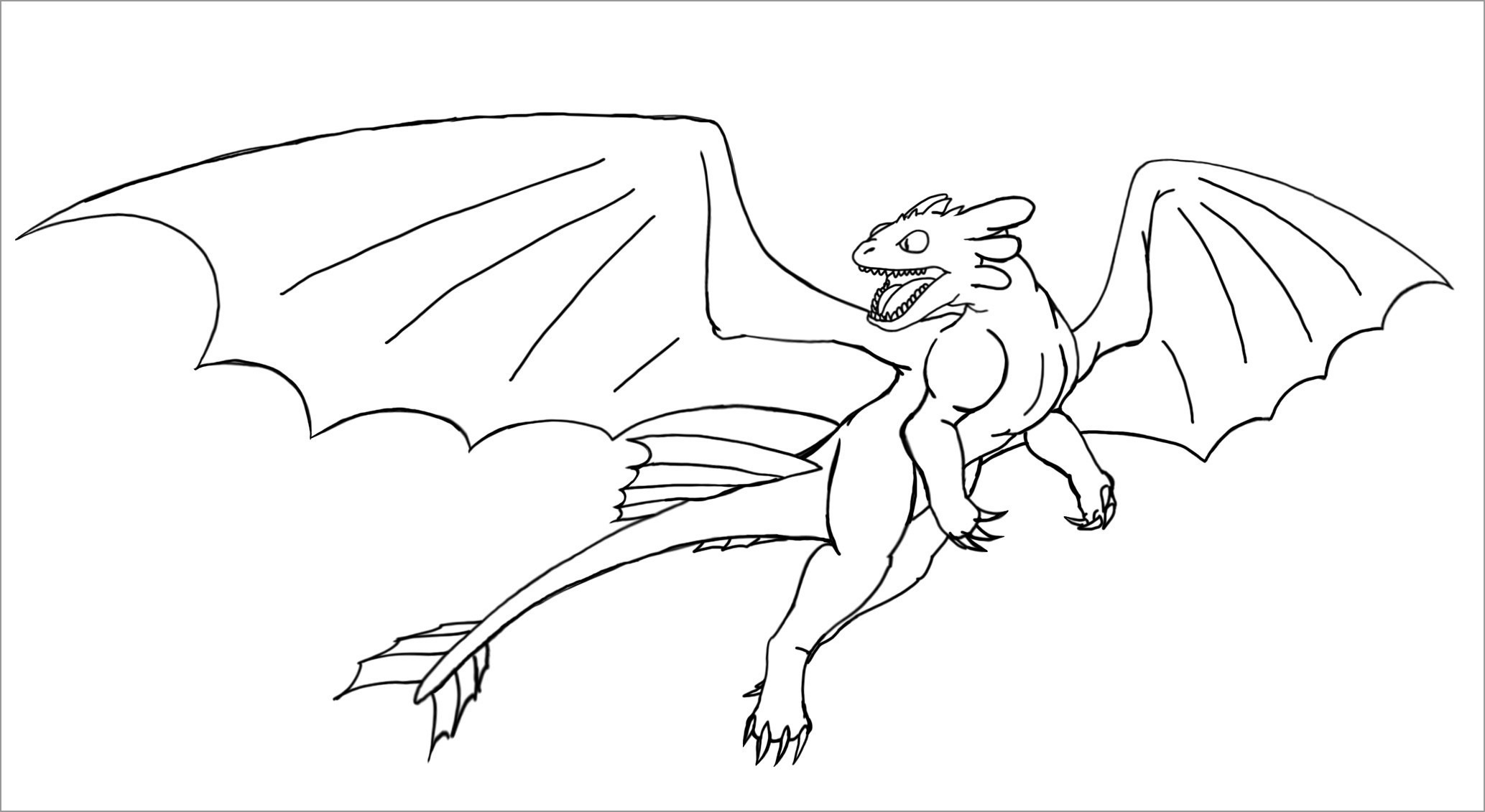 Toothless How To Train Your Dragon Coloring Page ColoringBay