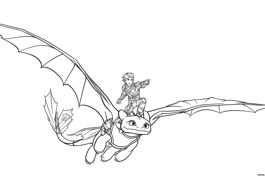 Toothless Smartest Dragon Coloring Page Printable