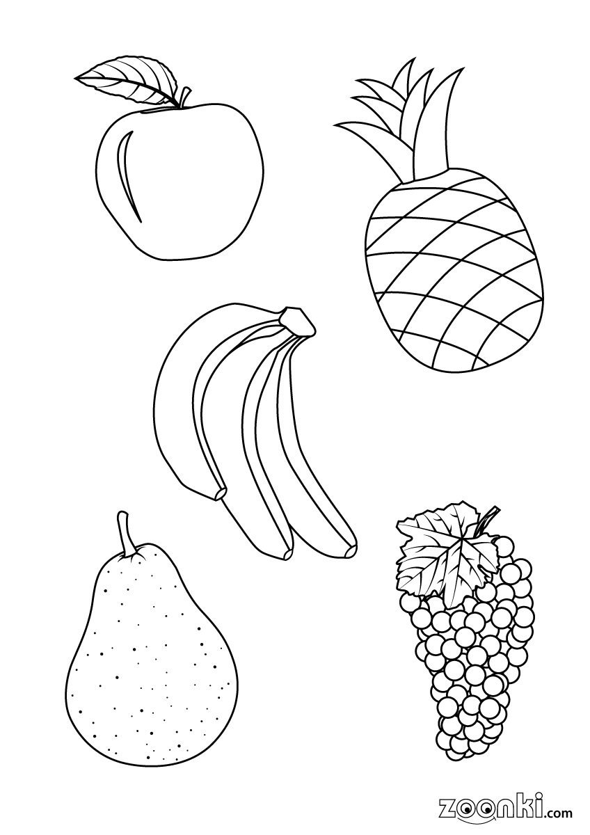 Top 999 Fruits Images For Colouring Amazing Collection Fruits Images 