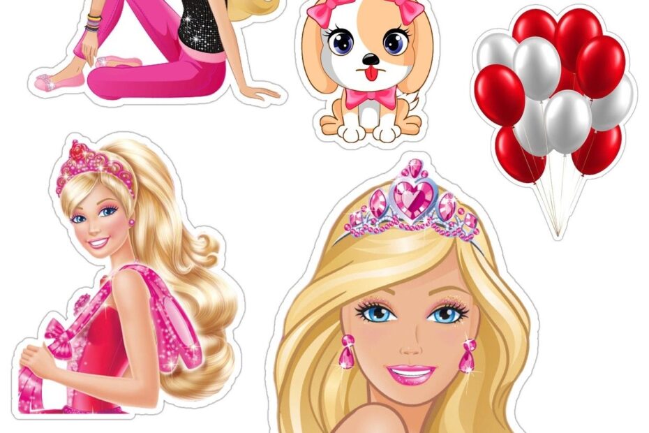 Topper Barbie Topo De Bolo Barbie Free Printable Cake Toppers Barbie