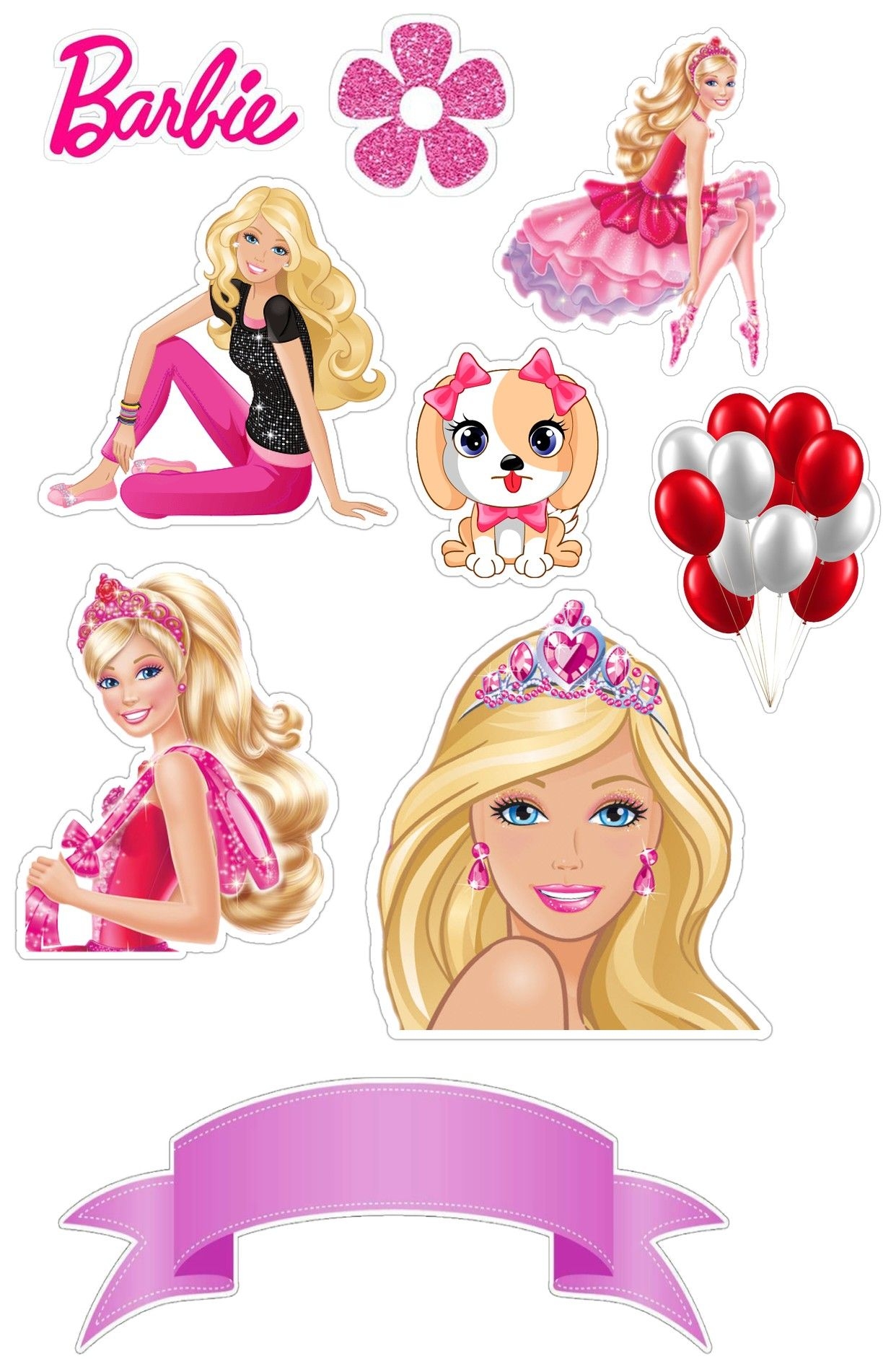 Topper Barbie Topo De Bolo Barbie Free Printable Cake Toppers Barbie 
