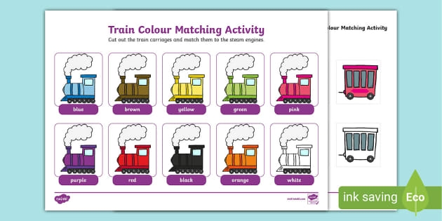 Train Block Colour Matching Activity teacher Made Twinkl