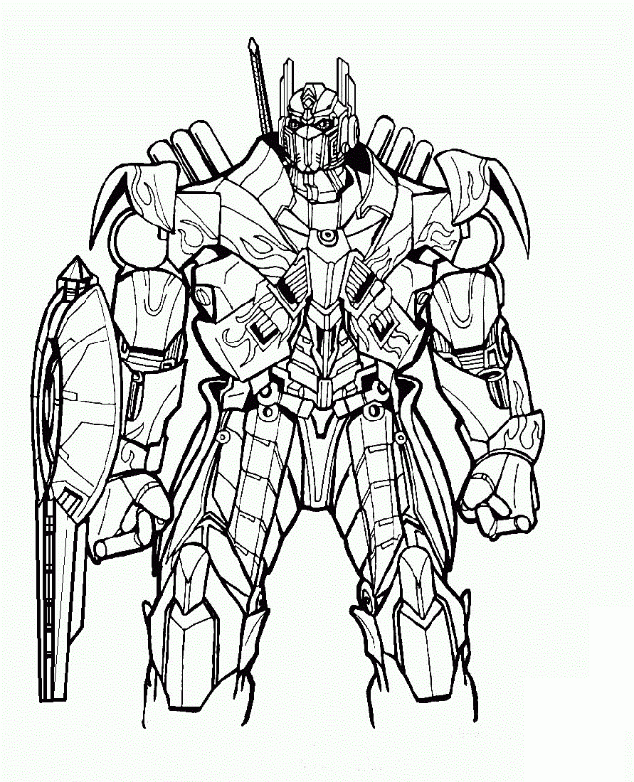Transformer Coloring Pages Optimus Prime 4 Educative Printable