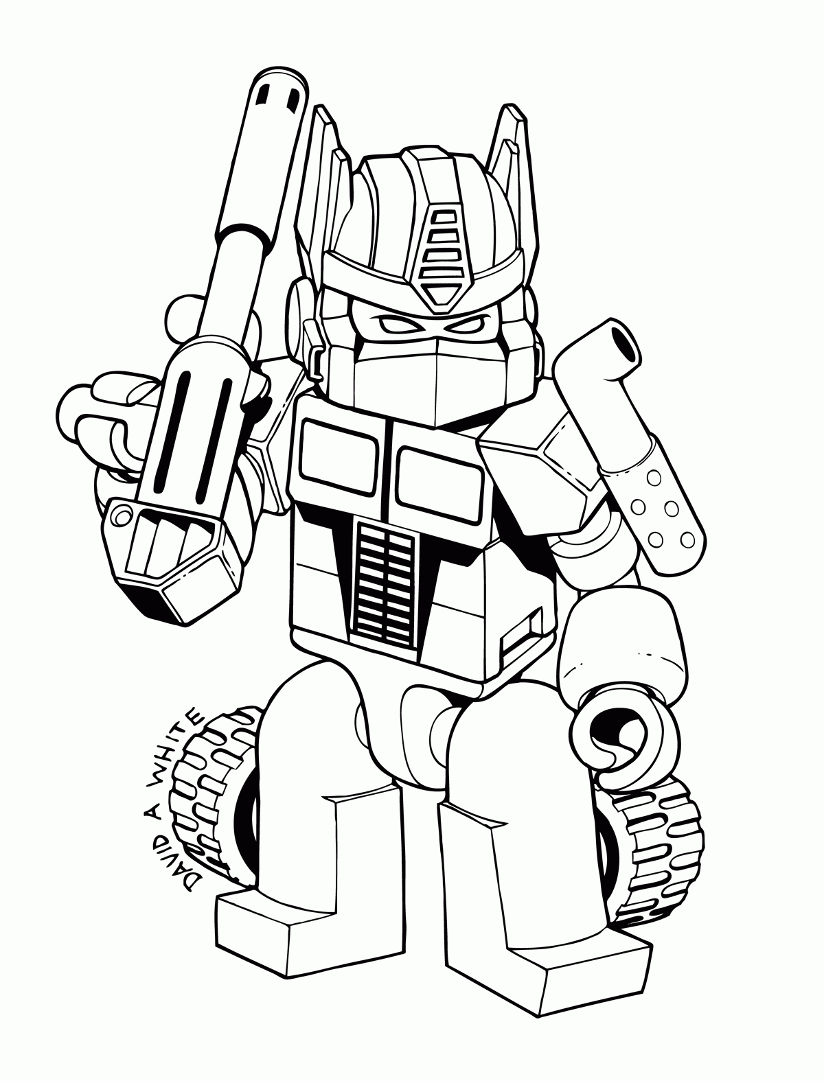 transformers optimus primal coloring pages