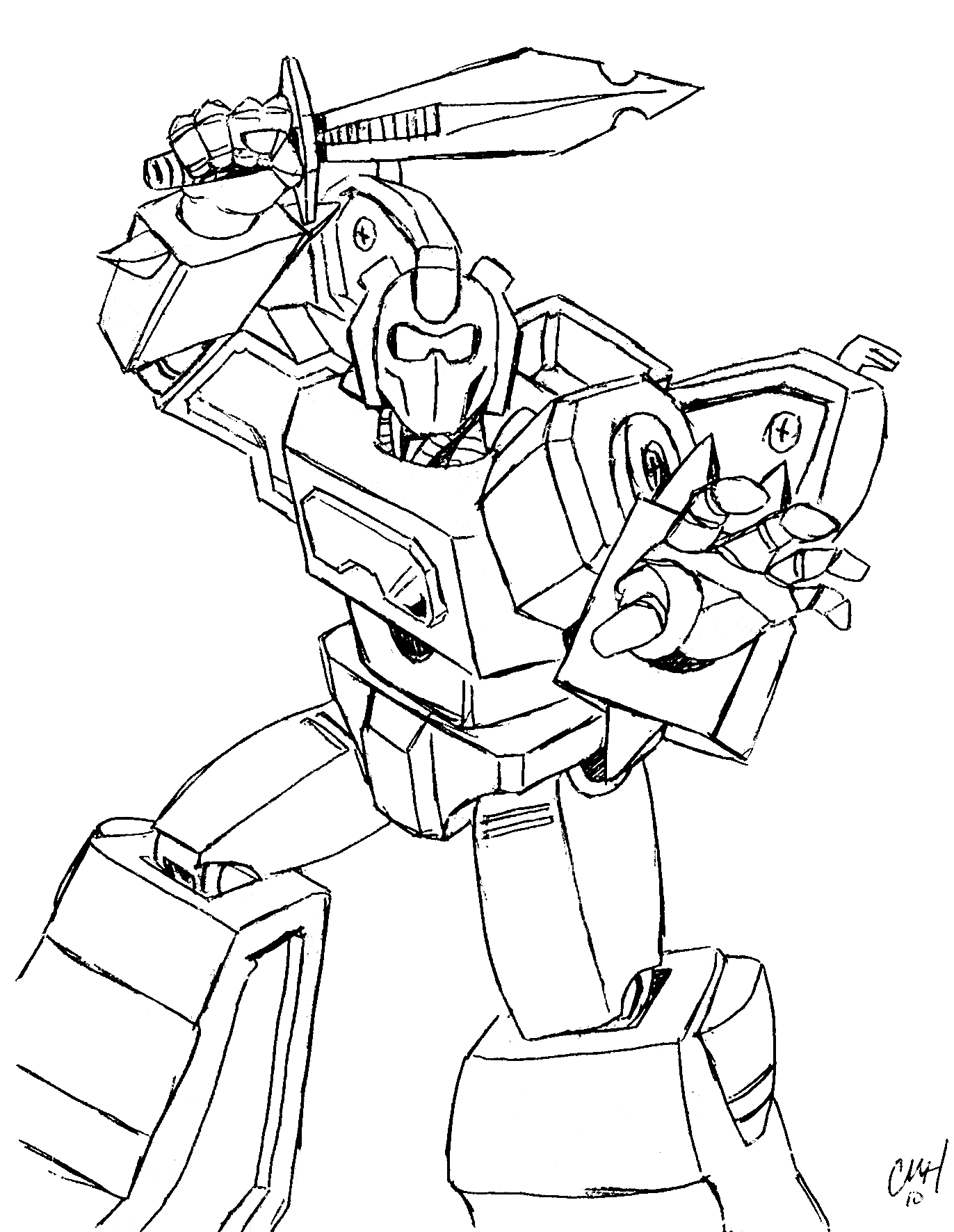 transformer colouring in free printable
