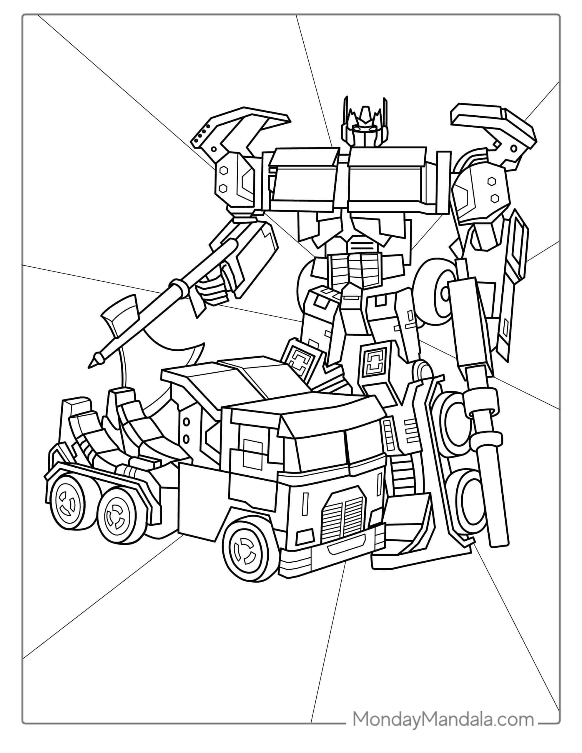 Transformers Color Pages Free Printable Calendar Productivity Hacks