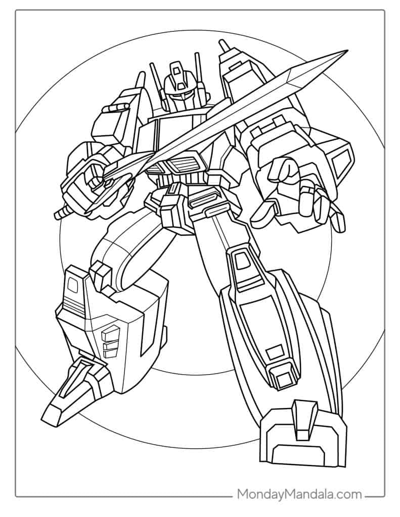 Transformers Colouring In Transformers Colouring In