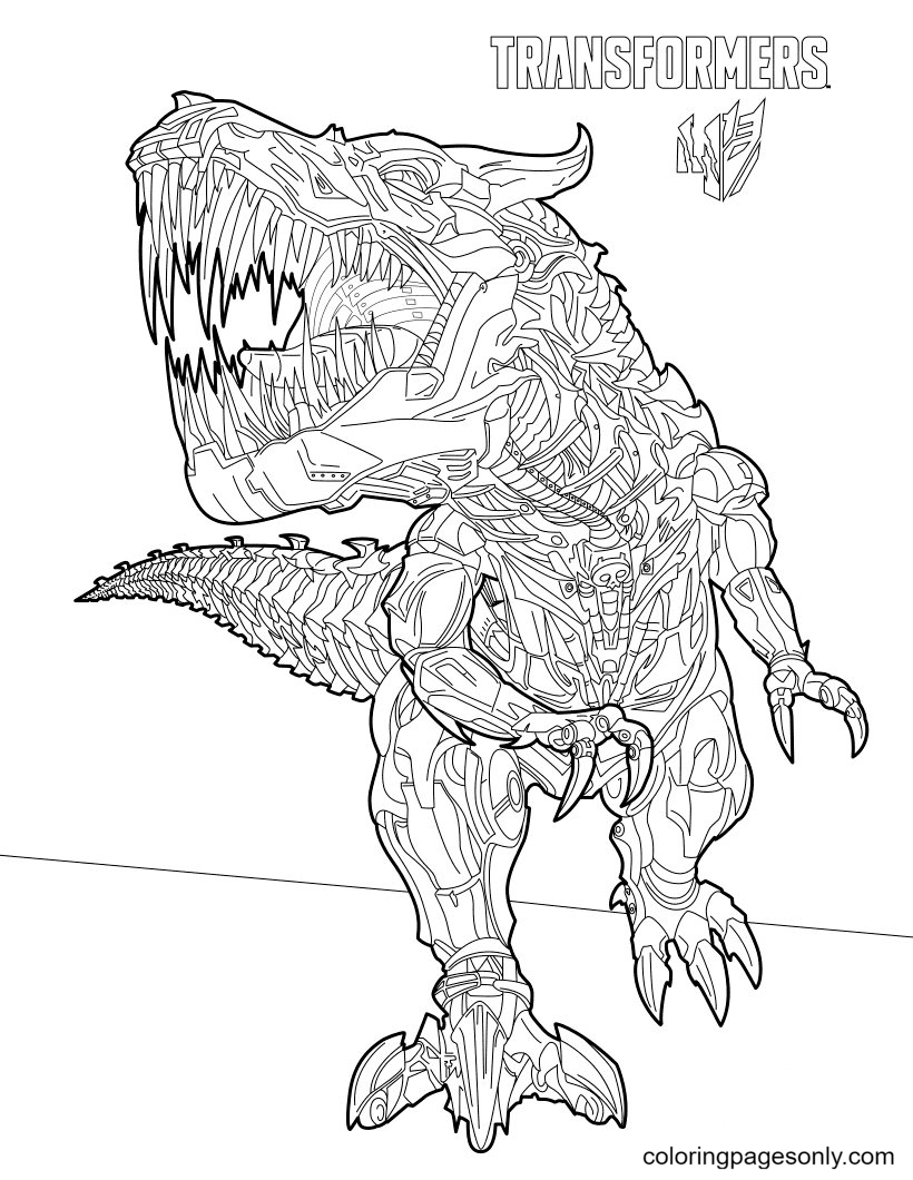 Transformers Grimlock Coloring Page Free Printable Coloring Pages