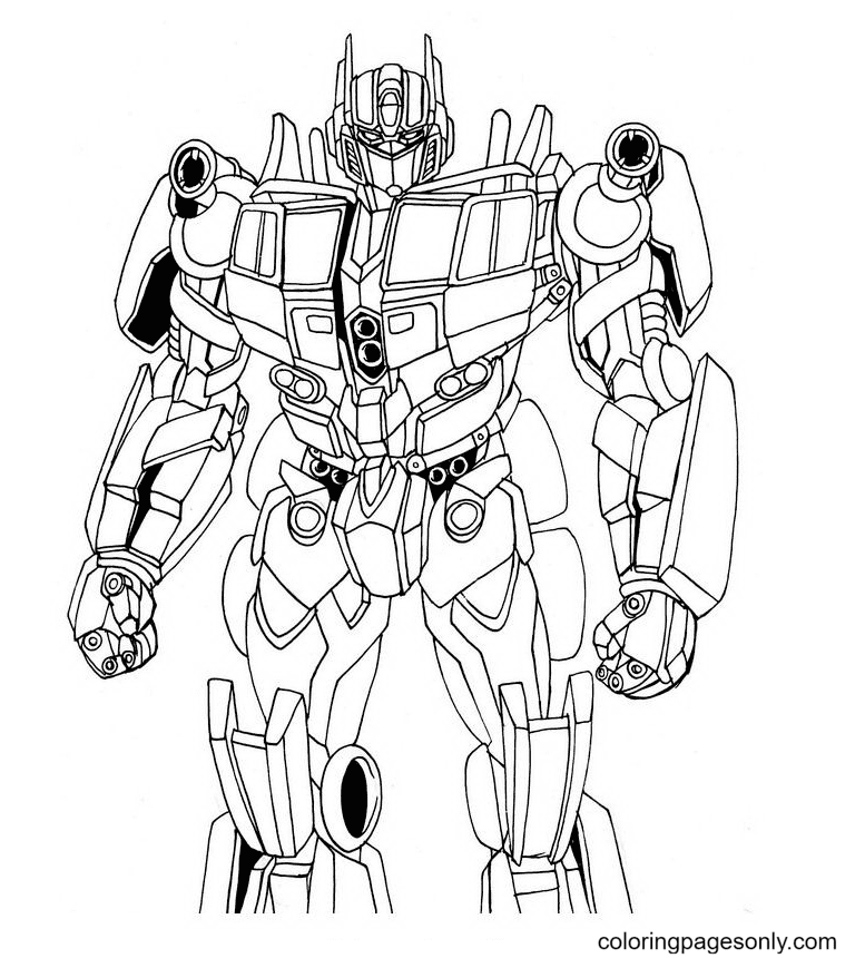 Transformers Optimus Prime Coloring Page Printables Coloring Sheets 