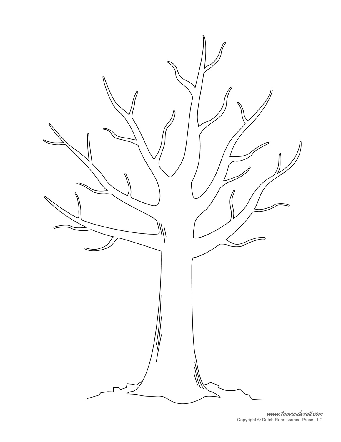 free printable tree drawings