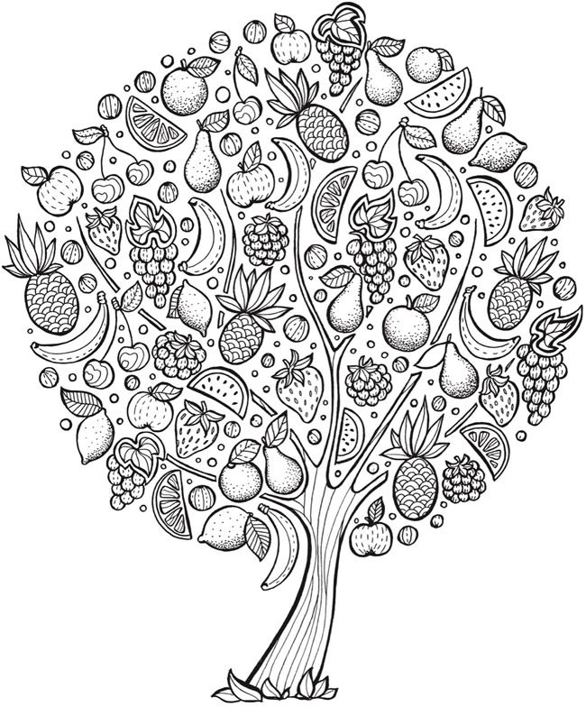 Trees Coloring Books AdultcoloringbookZ
