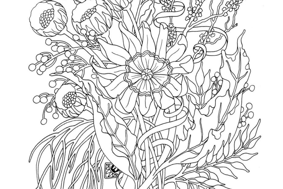 Trend Elegant Flowers Adult Coloring Pages Coloring Page Printable