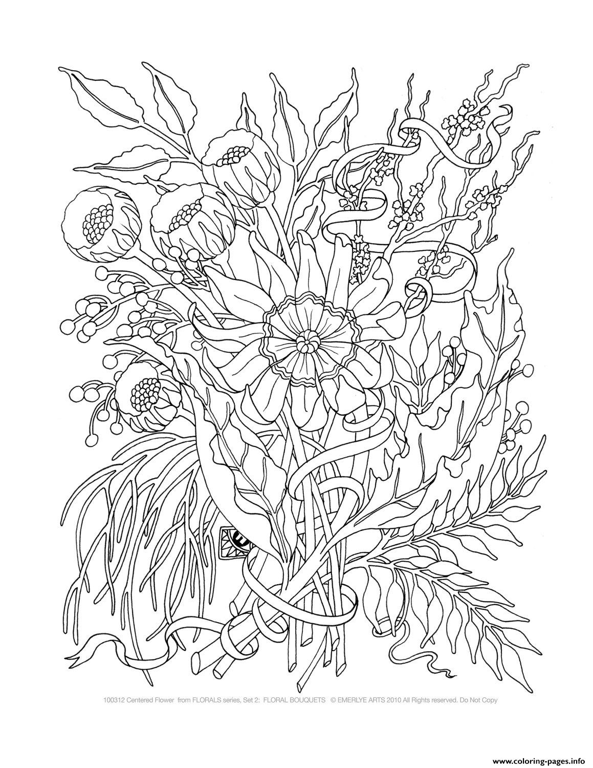 Trend Elegant Flowers Adult Coloring Pages Coloring Page Printable