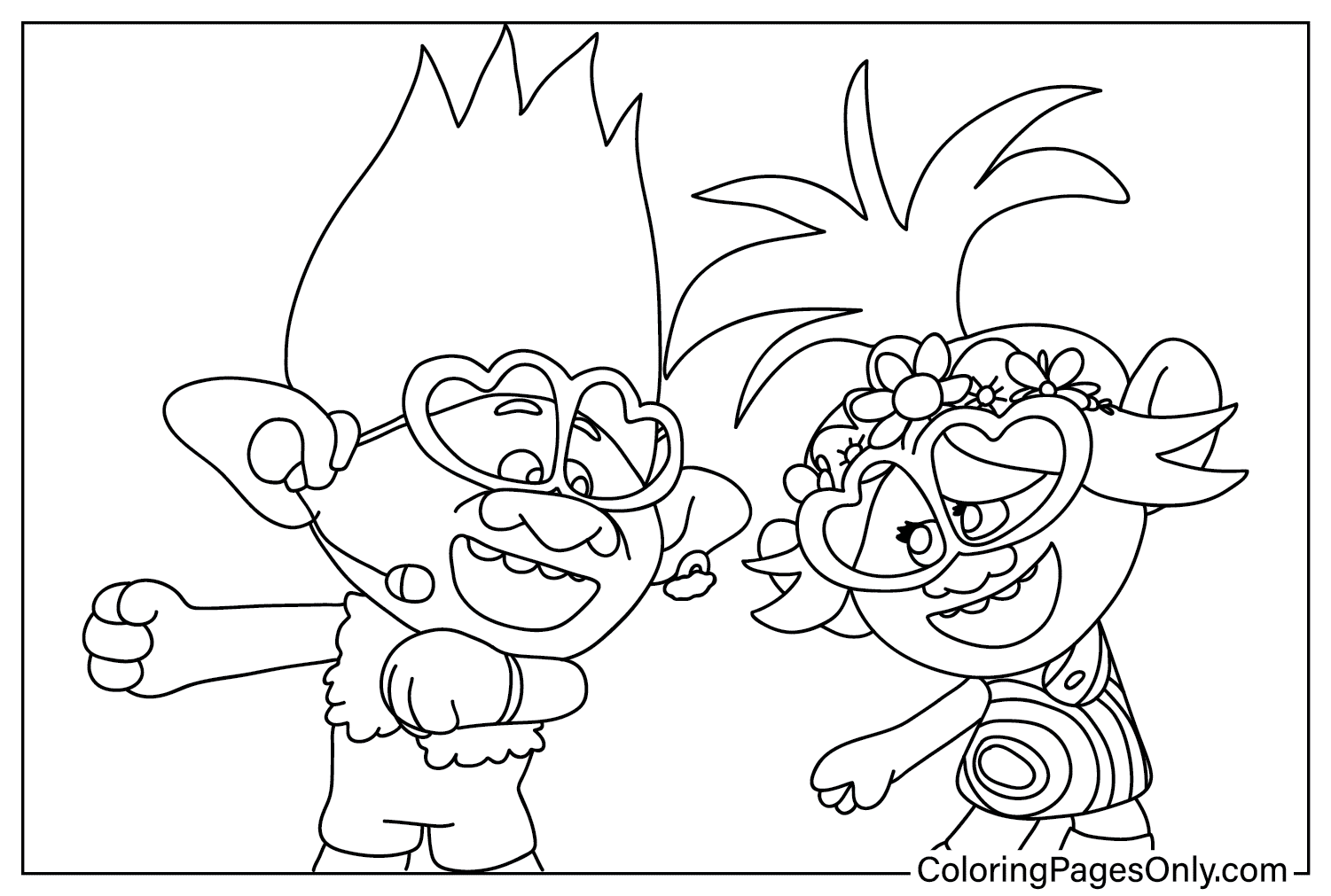 Trolls Band Together Coloring Pages Free Printable Coloring Pages