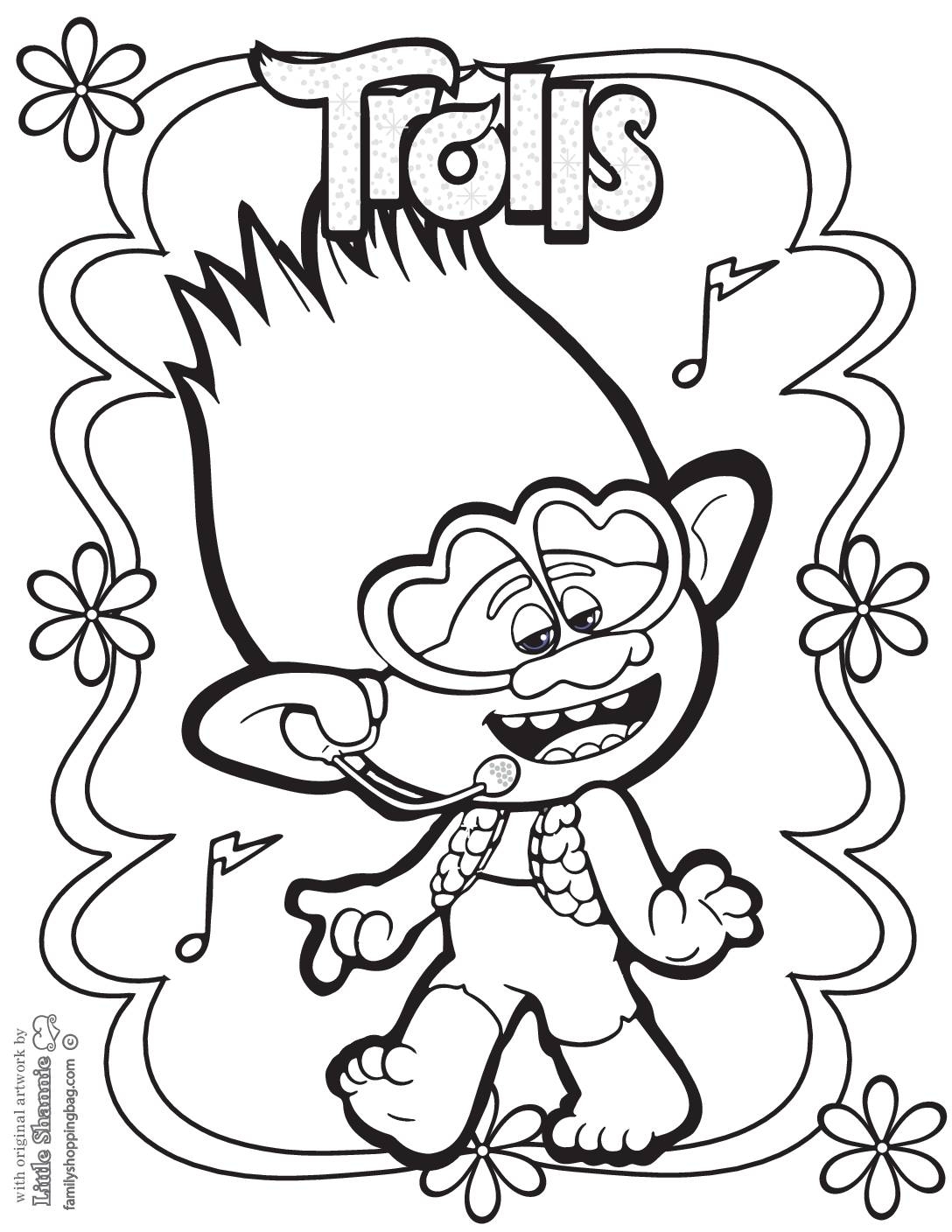 free trolls coloring pages printable free trolls coloring pages printable