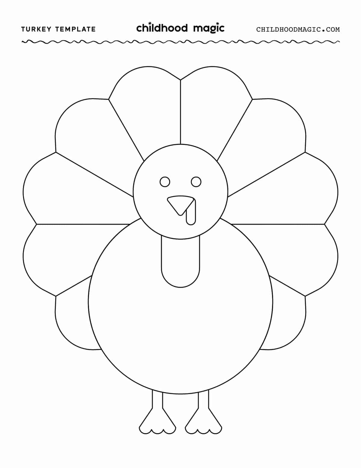 Turkey Template Printable Pdf Fillable Form 2024
