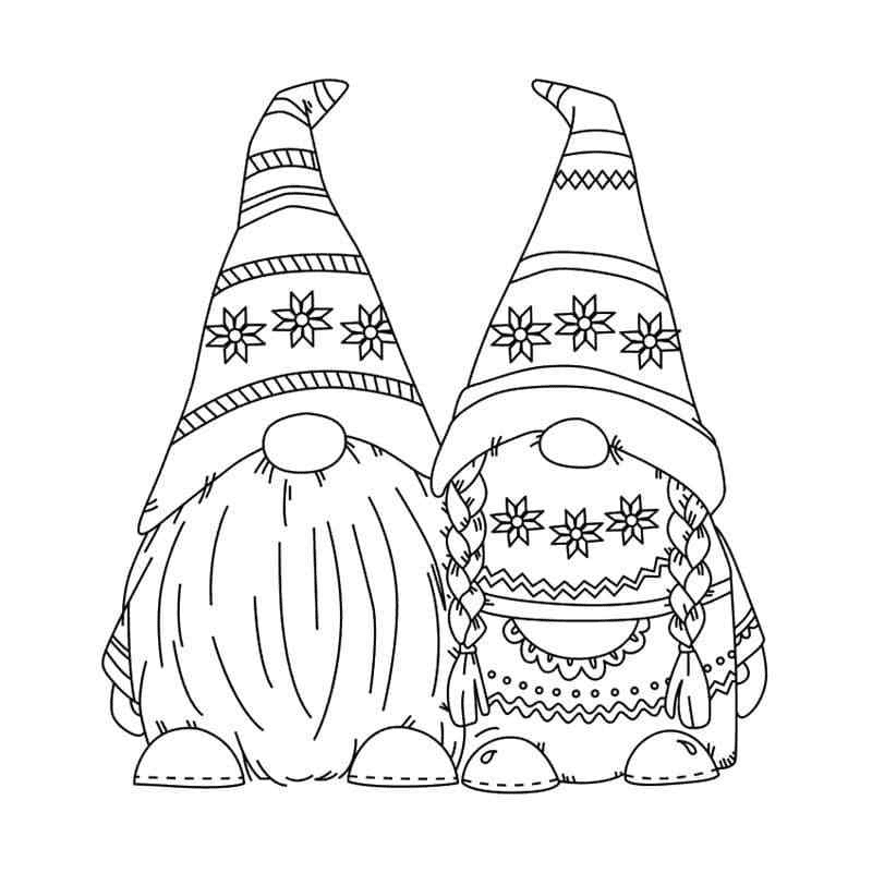 Two Christmas Gnomes Coloring Page Free Printable Coloring Pages Two Christmas Gnomes Coloring Page Free Printable Coloring Pages
