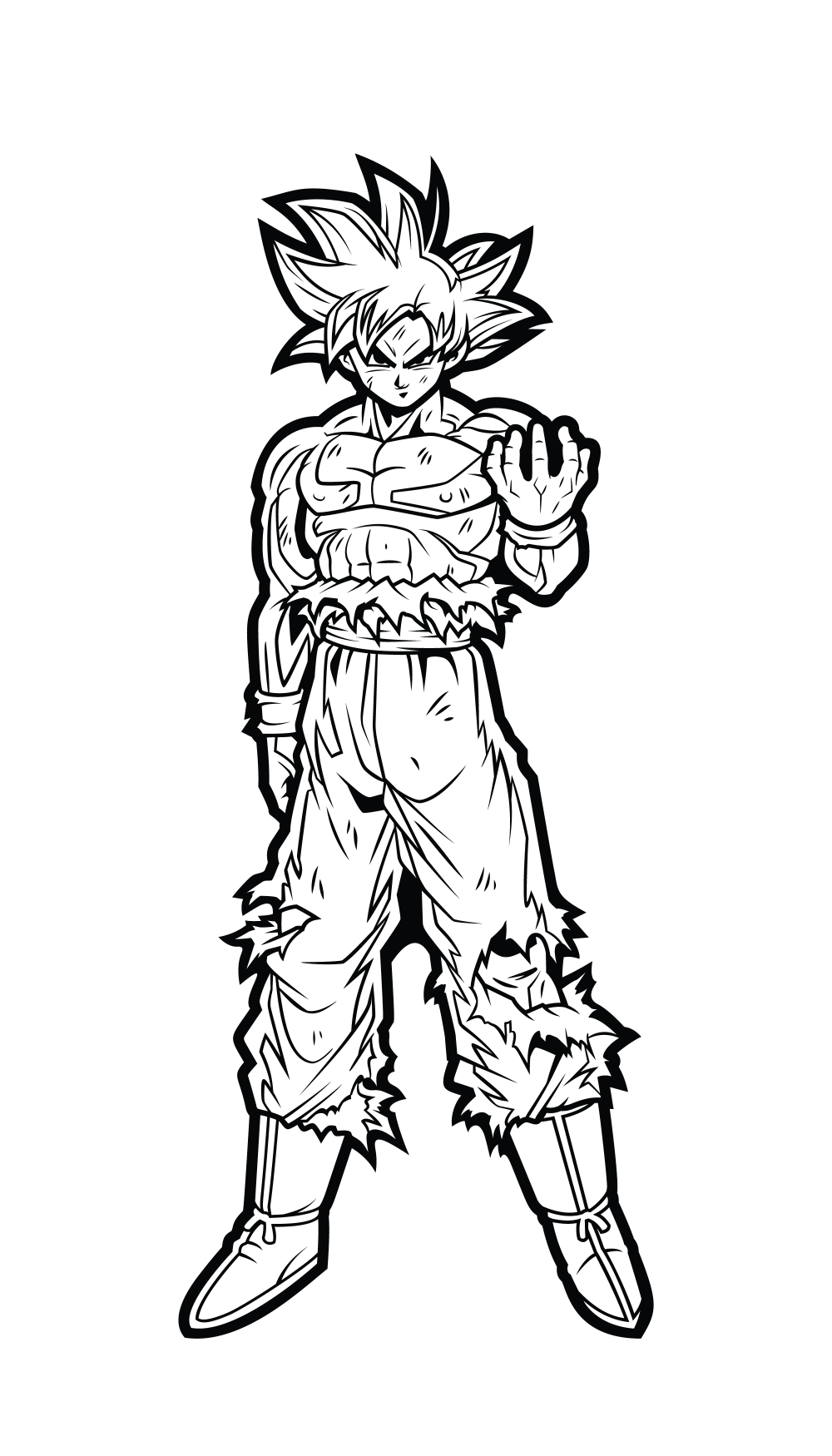 Ultra Instinct Goku Coloring Pages Coloring Home