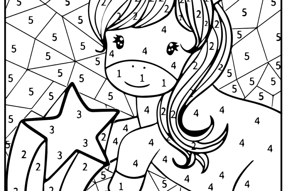 Unicorn Color By Number Printable Coloring Page Free Printable