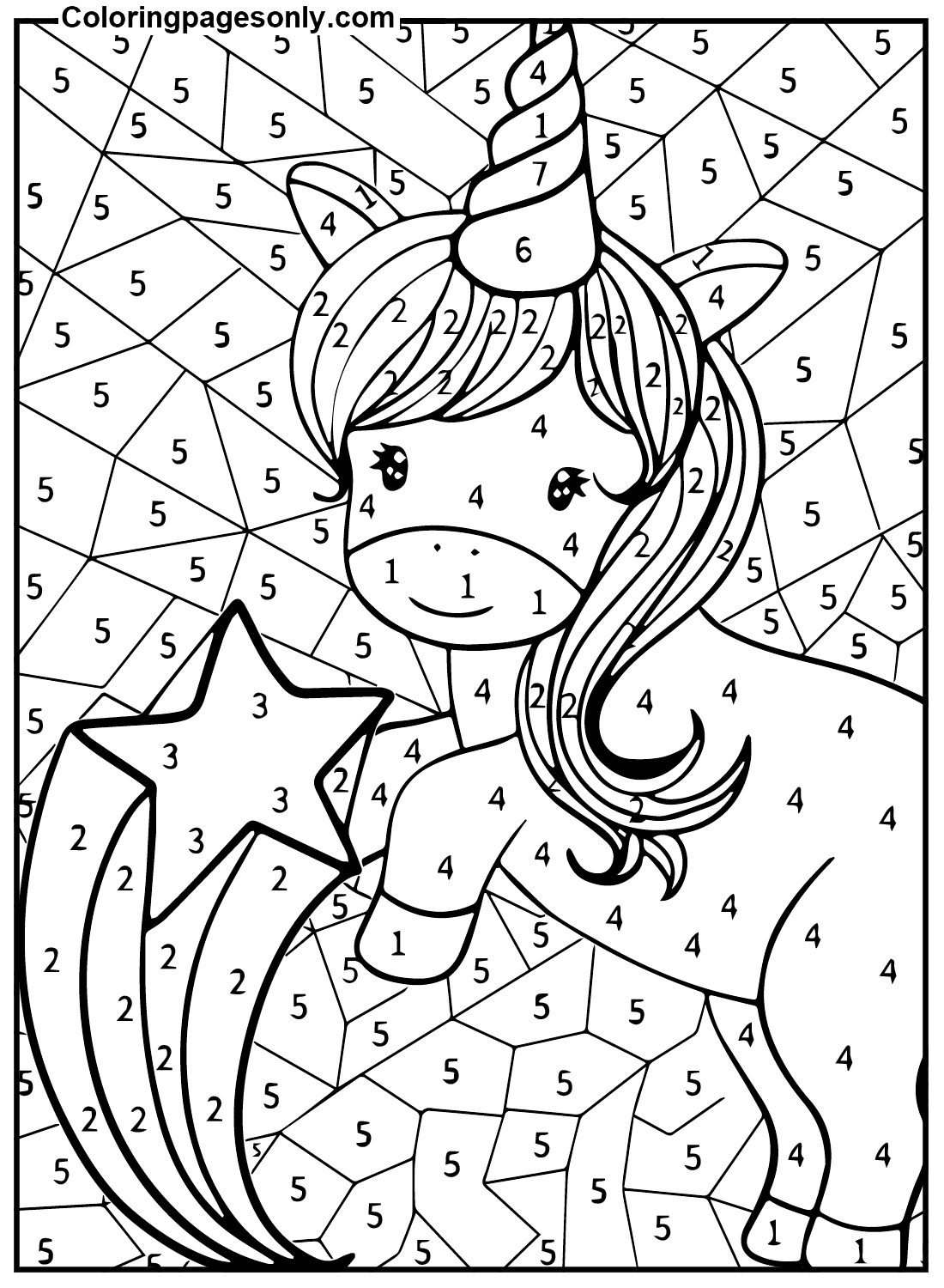Unicorn Color By Number Printable Coloring Page Free Printable Unicorn Color By Number Printable Coloring Page Free Printable