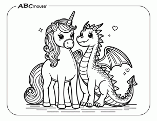 Unicorn Coloring Pages ABCmouse