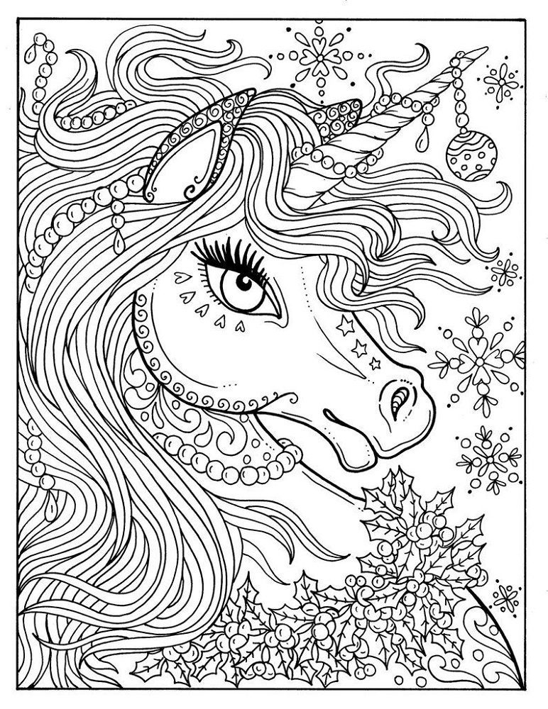 Unicorn Coloring Pages For Adults Coloring Book 