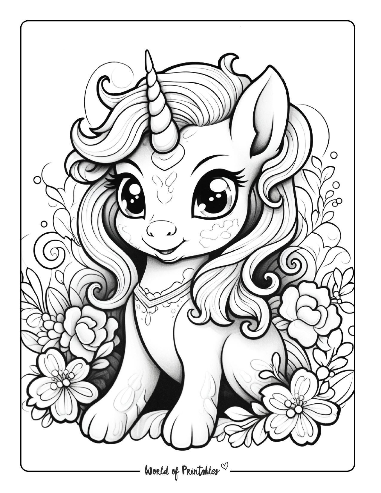 free printable unicorn color pages