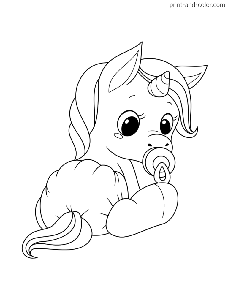 coloring pages printable free unicorn