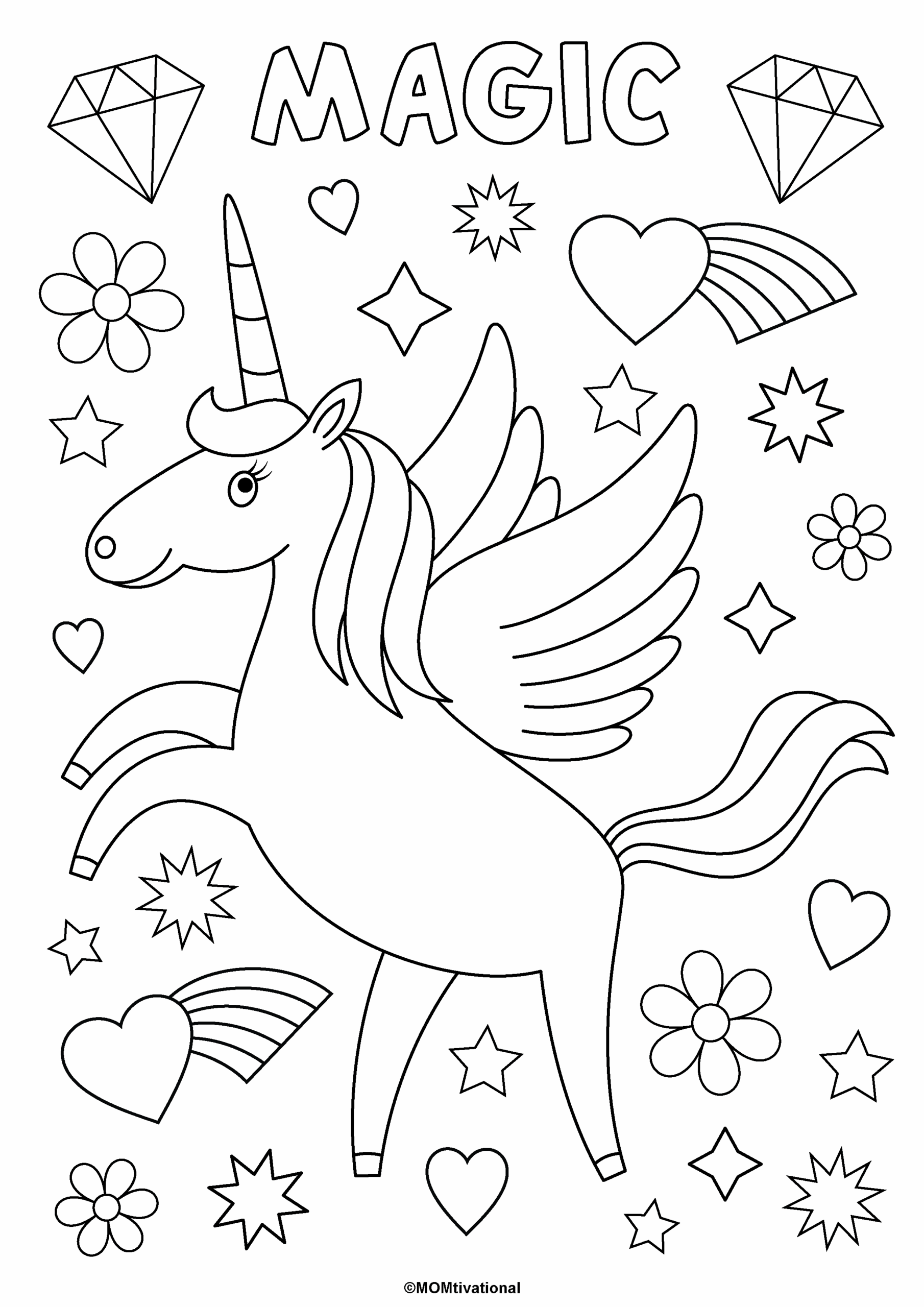Unicorn Colouring Free Download