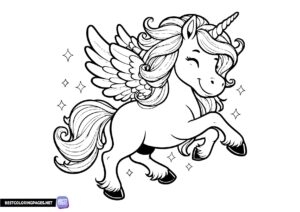 Unicorn Colouring Free Printable Coloring Pages