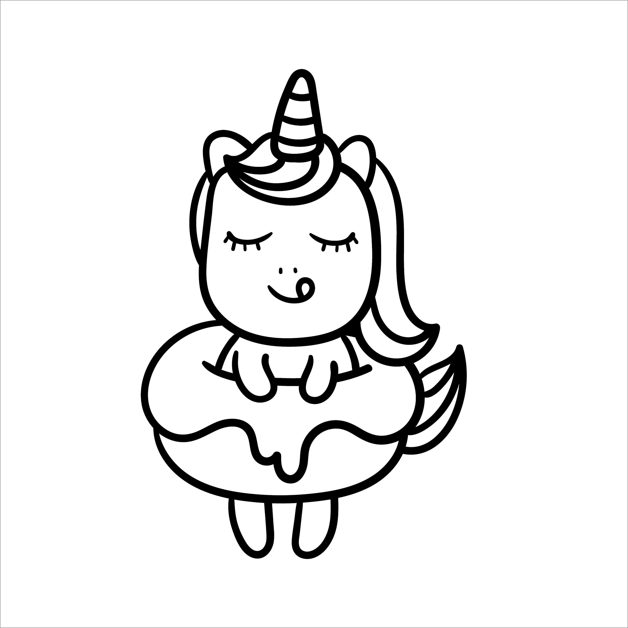 Unicorn Donut Coloring Page ColoringBay Unicorn Donut Coloring Page ColoringBay