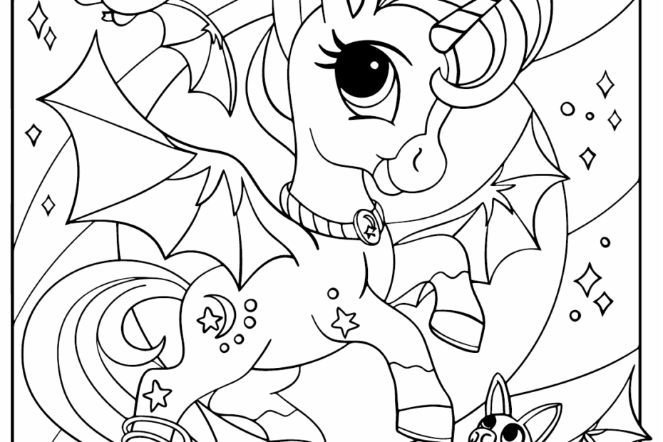 Unicorn Halloween Coloring Sheet Free Printable Coloring Pages