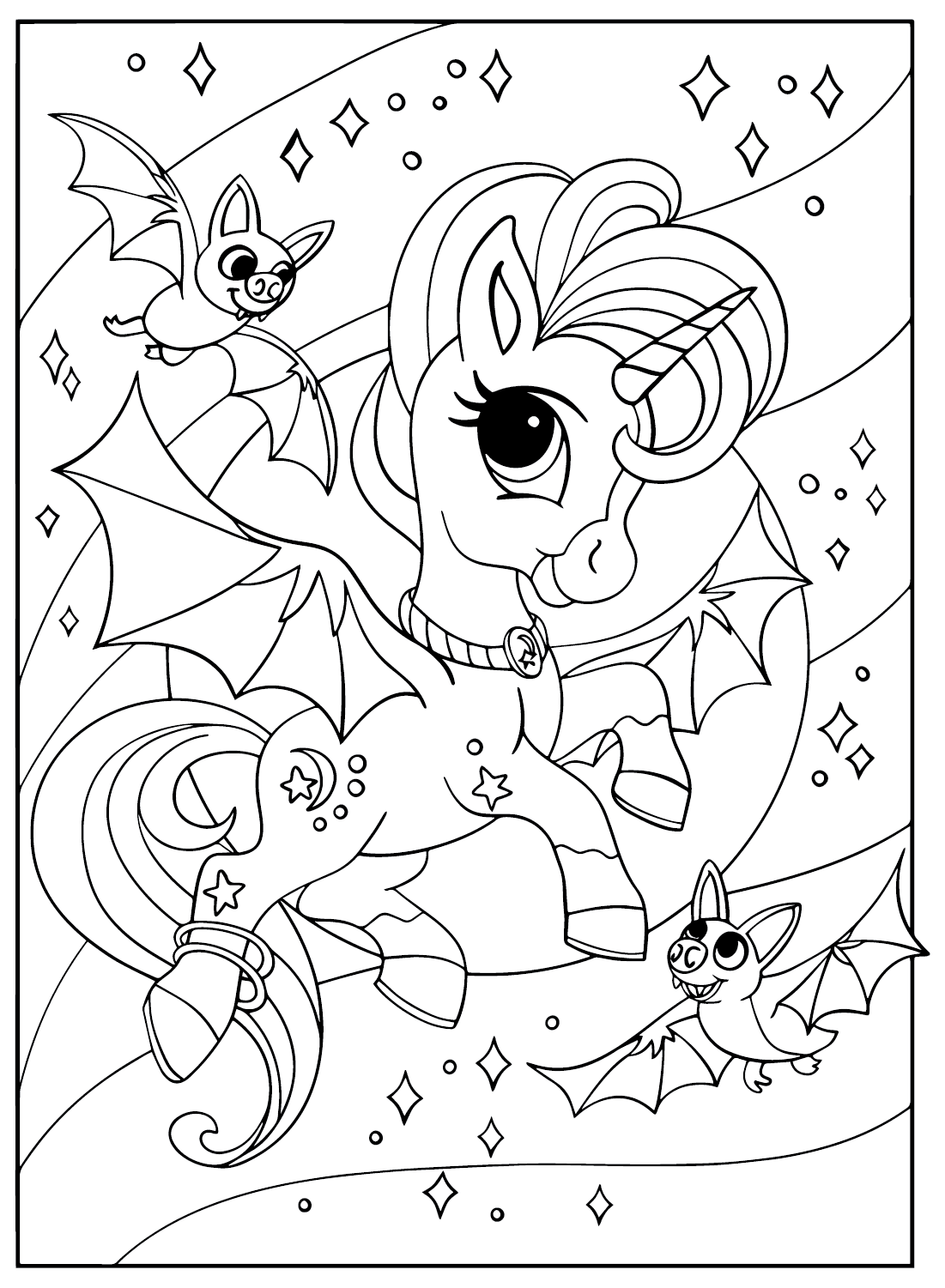 Unicorn Halloween Coloring Sheet Free Printable Coloring Pages