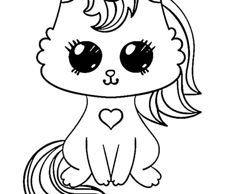 Unicorn Kitty Cat Coloring Page Free Printable Coloring Pages For Kids
