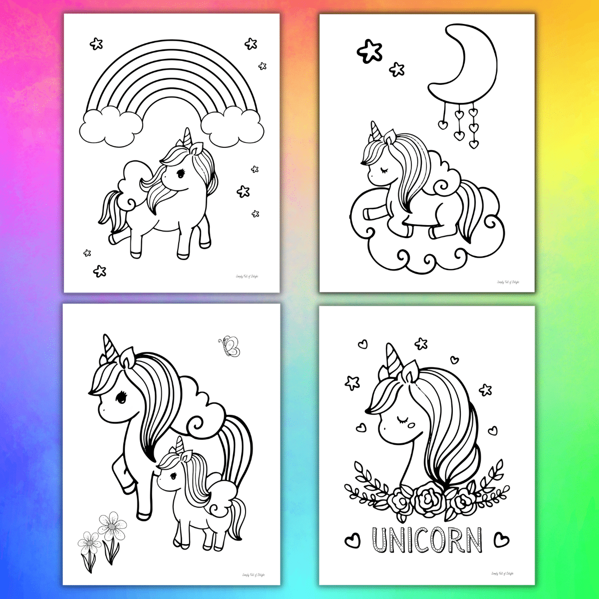 Unicorn Pictures To Color Printable Free Infoupdate